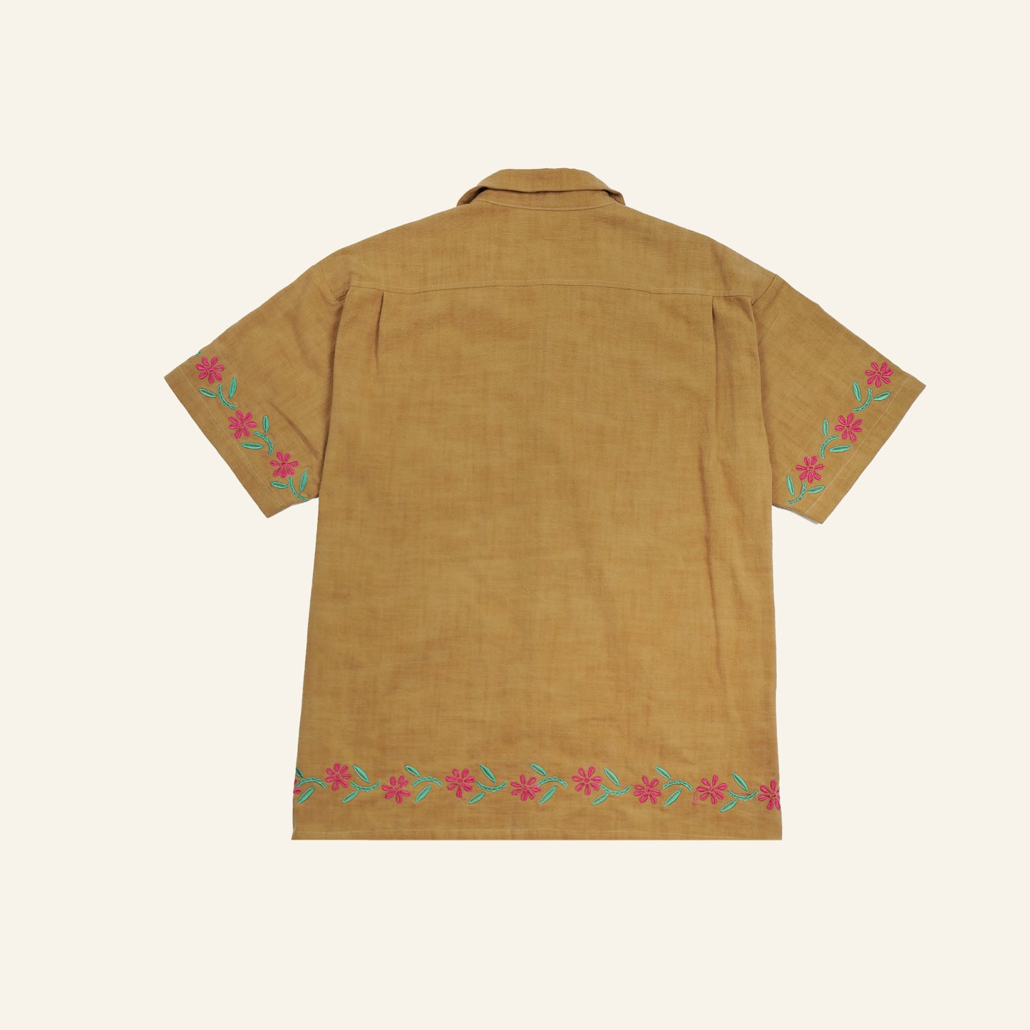 Embroidered Short Sleeve Shirt (Mango)