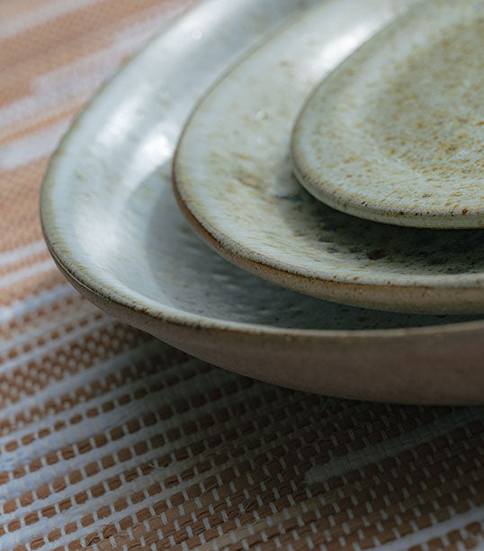 Broken Glaze Ceramic Large Plate