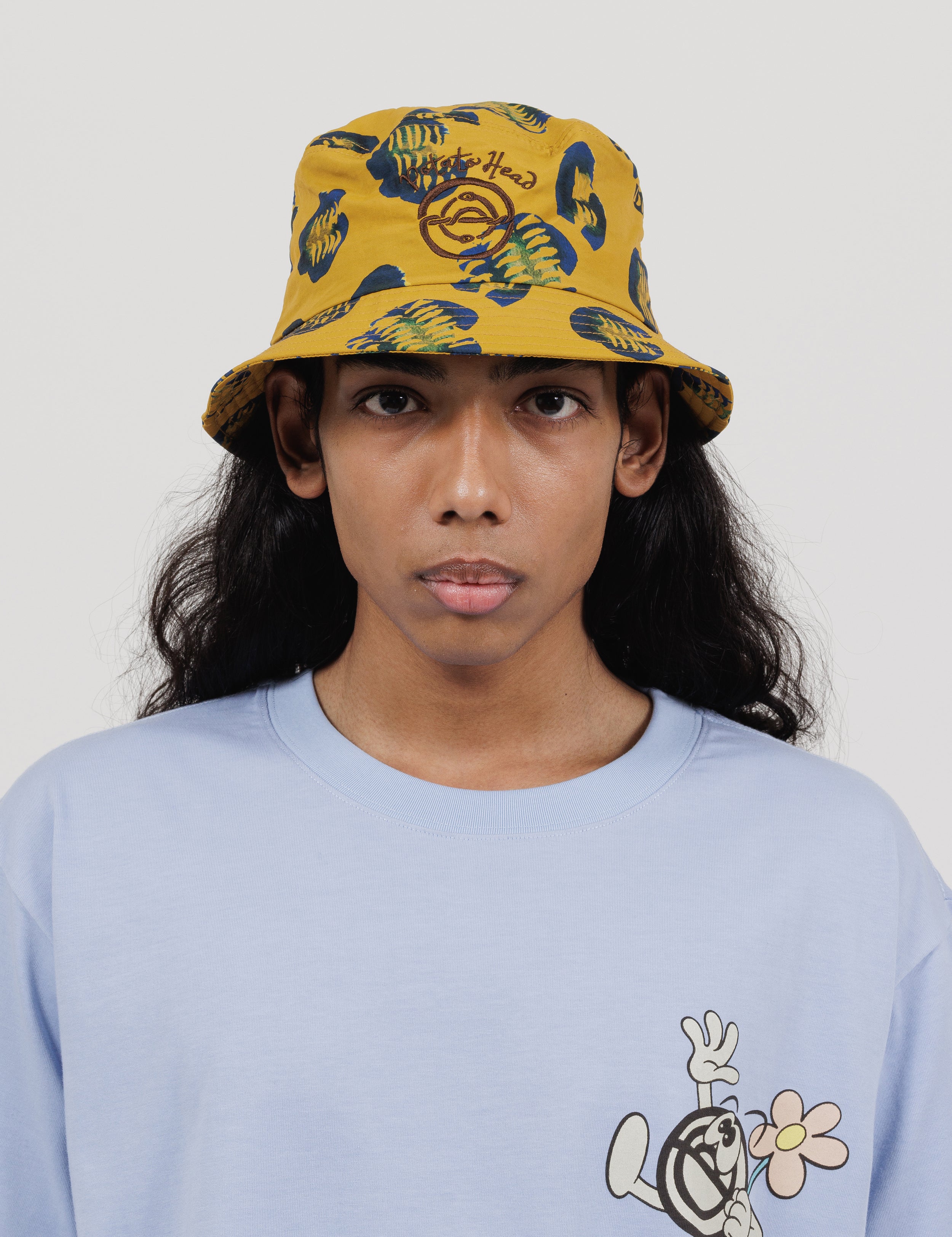 Printed Bucket Hat (Animal Mustard)