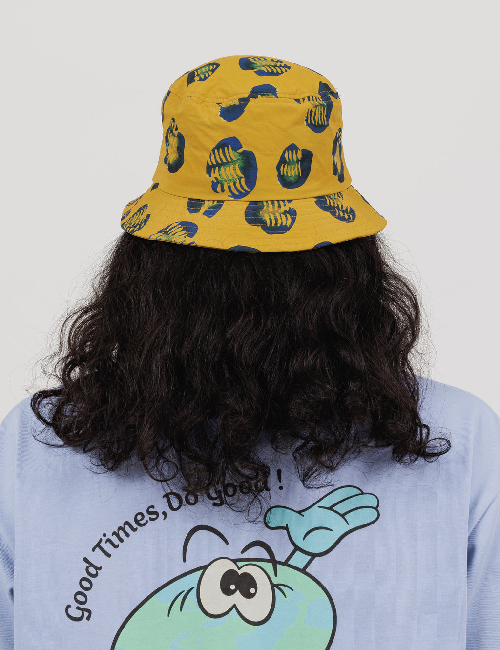 Printed Bucket Hat (Animal Mustard)
