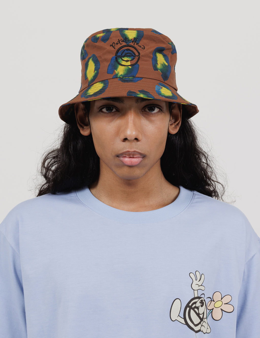 Printed Bucket Hat (Animal Brown)