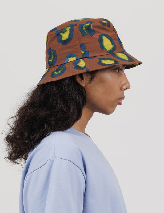 Printed Bucket Hat (Animal Brown)