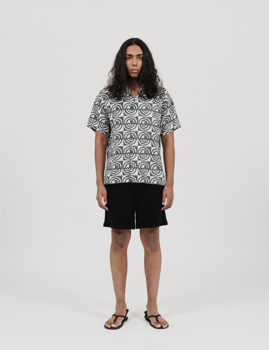 Monogram Block Print Short Sleeve Shirt