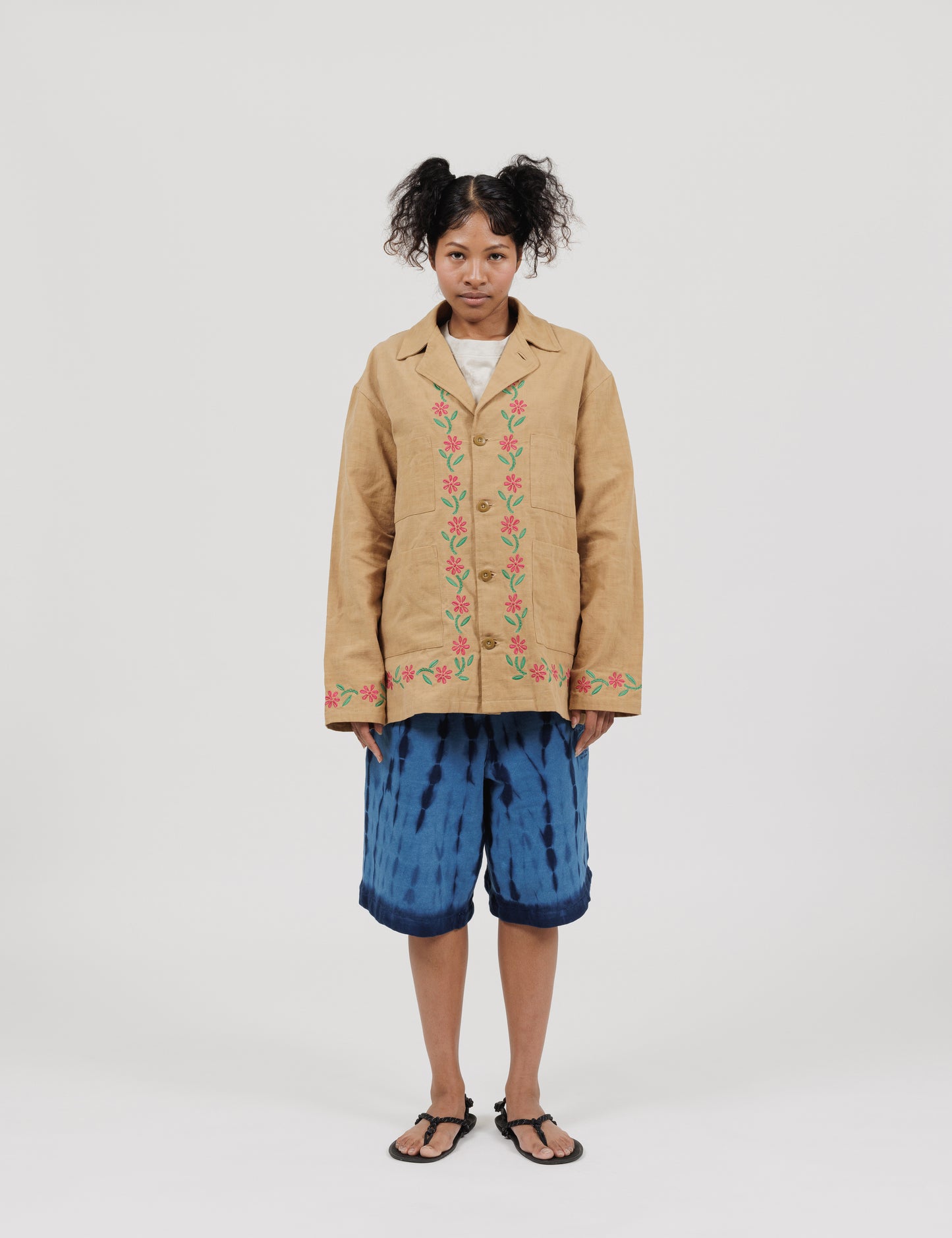 Embroidered Long Sleeve Shirt (Mango)