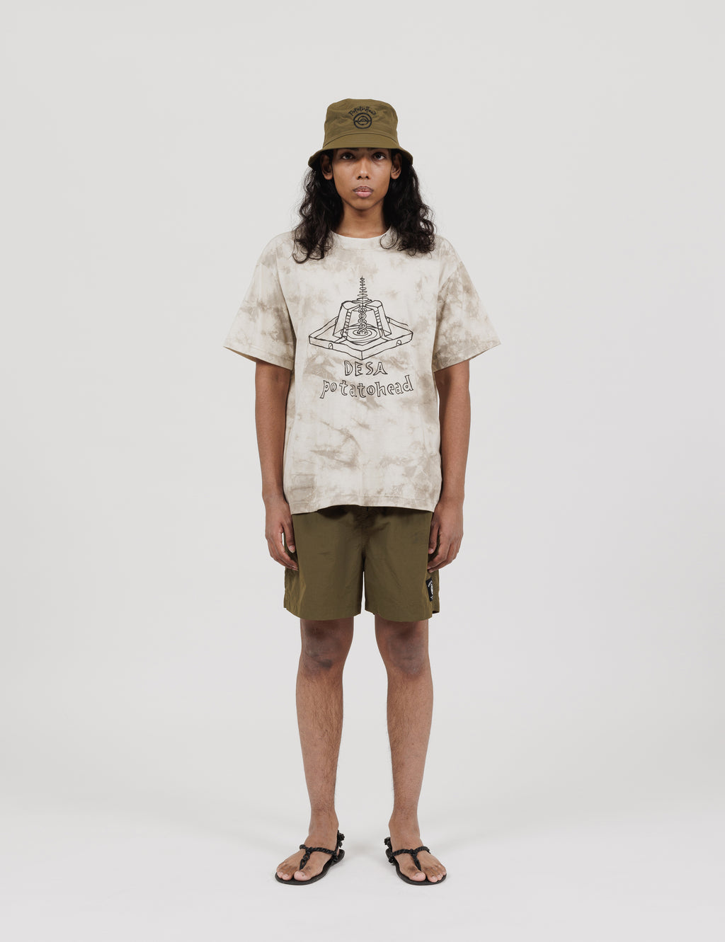 Desa Potato Head Short Sleeve T-Shirts (White x Light Grey)