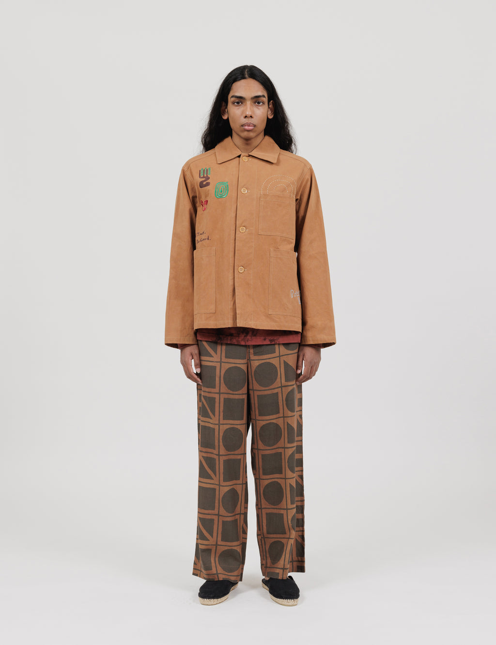 Natural Dyed Work Jacket (Light Brown)