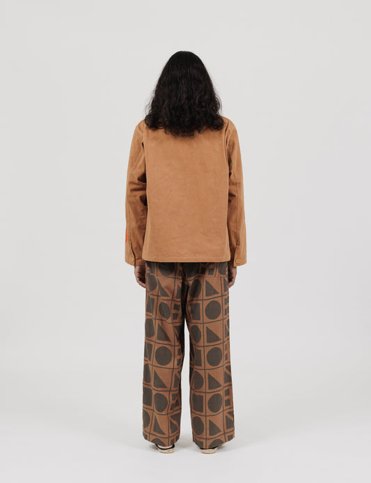 Natural Dyed Work Jacket (Light Brown)