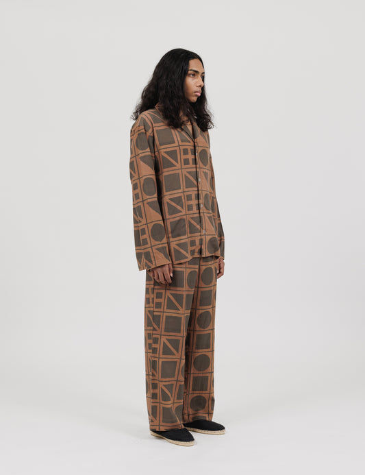 Brick Block Print Sack Jacket