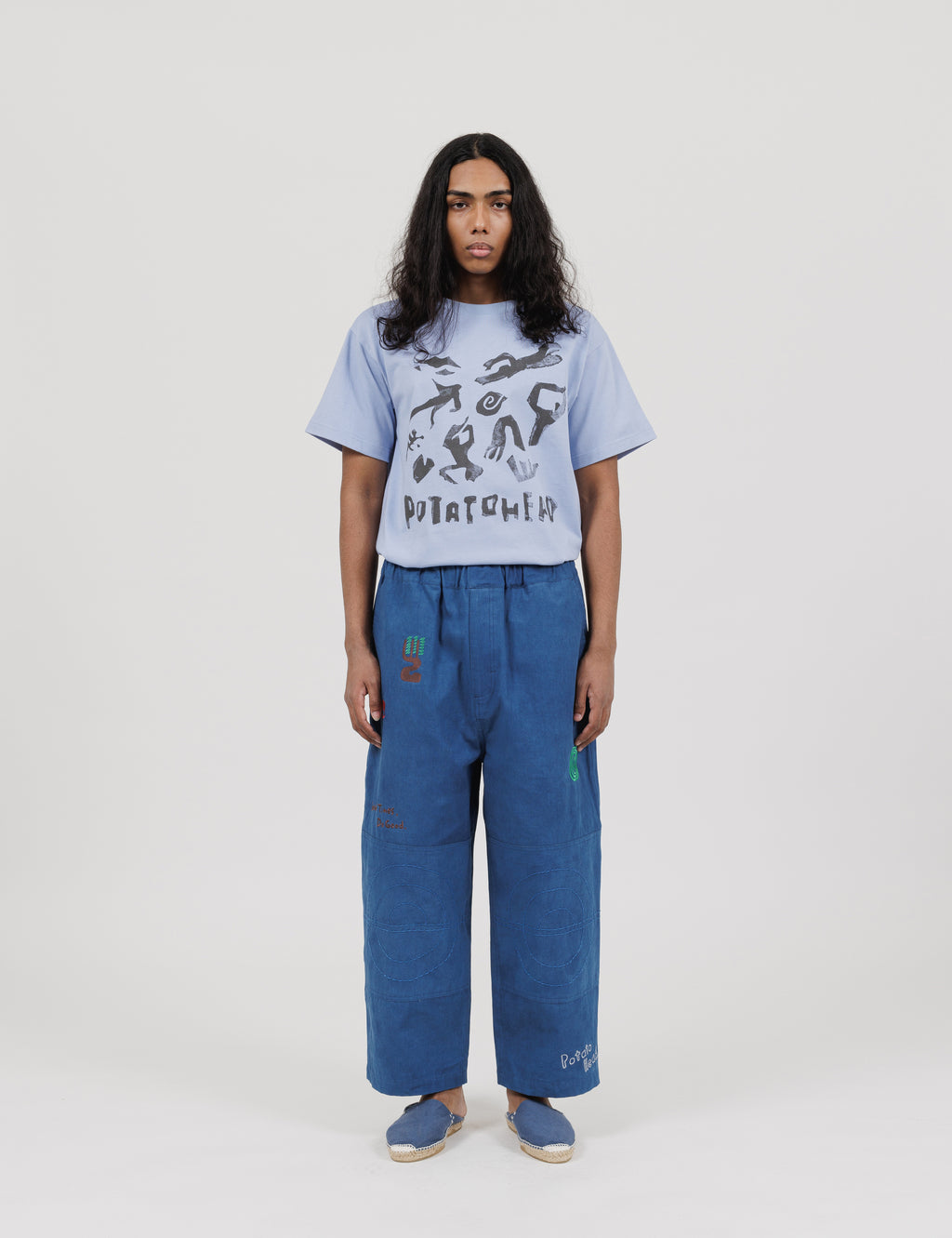 Natural Dyed Work Pants (Indigo)