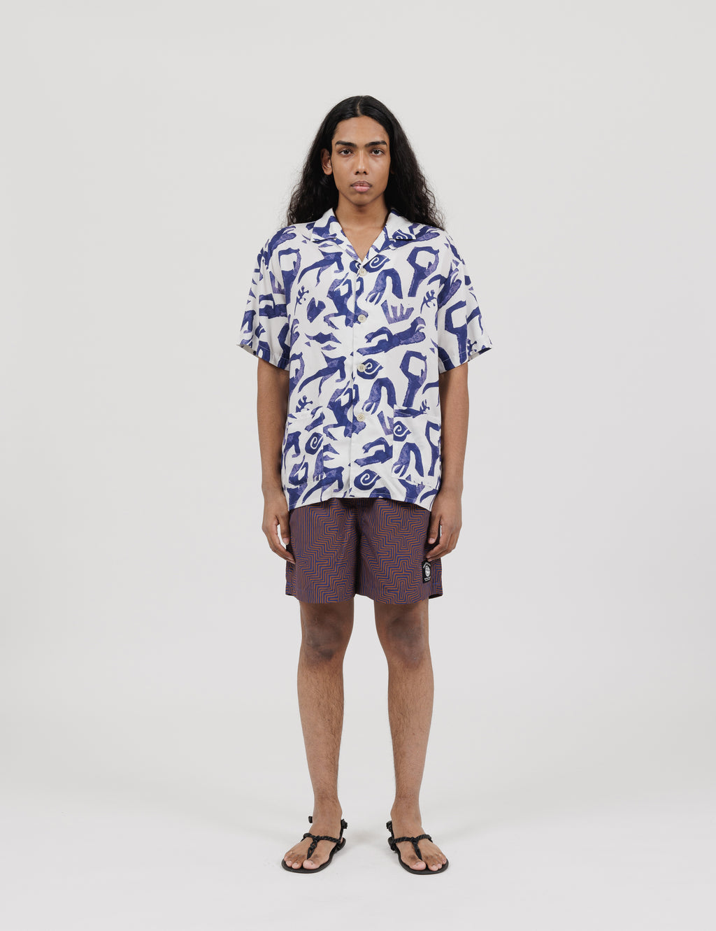 Printed Swim Shorts (Geometric)