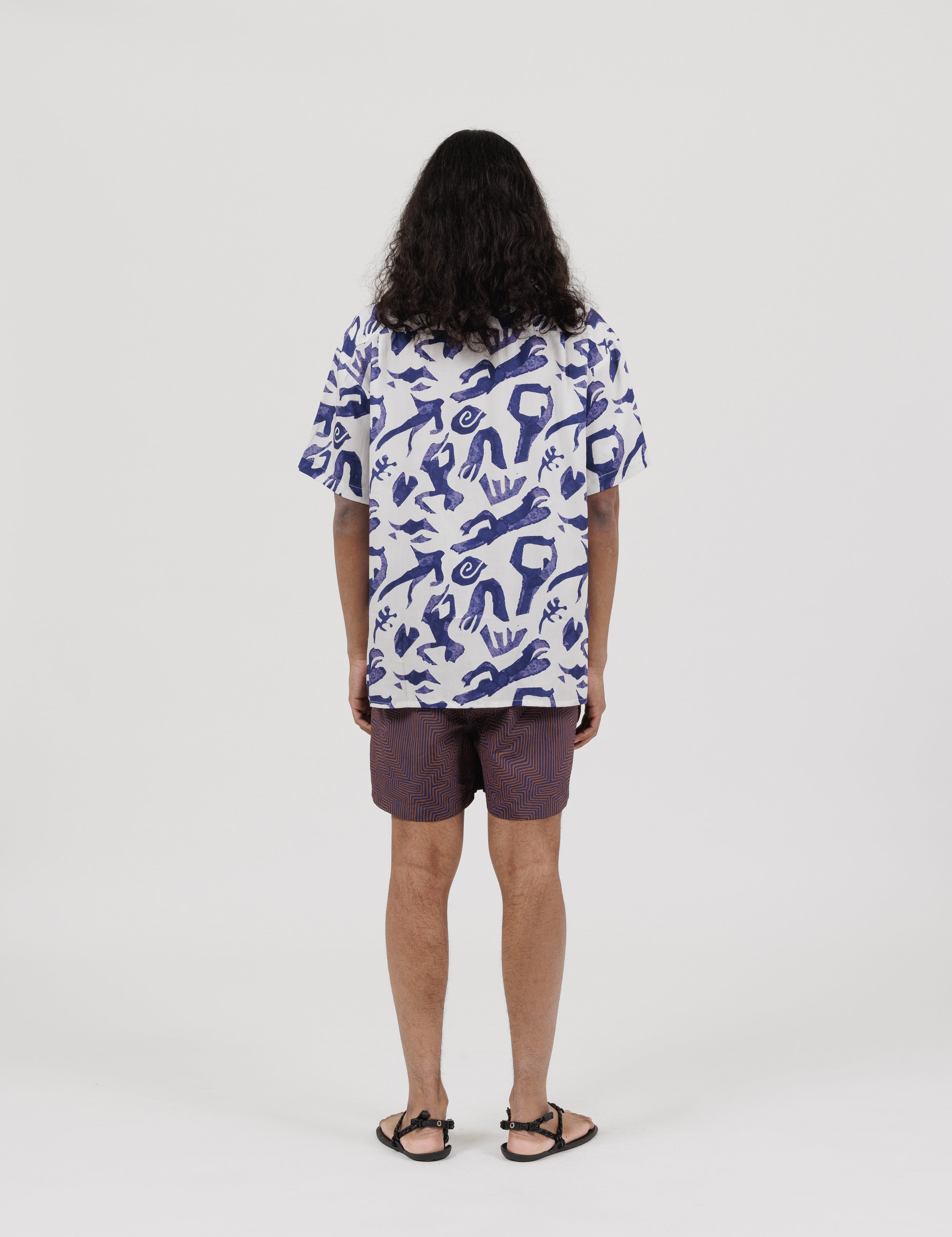 Printed Swim Shorts (Geometric)