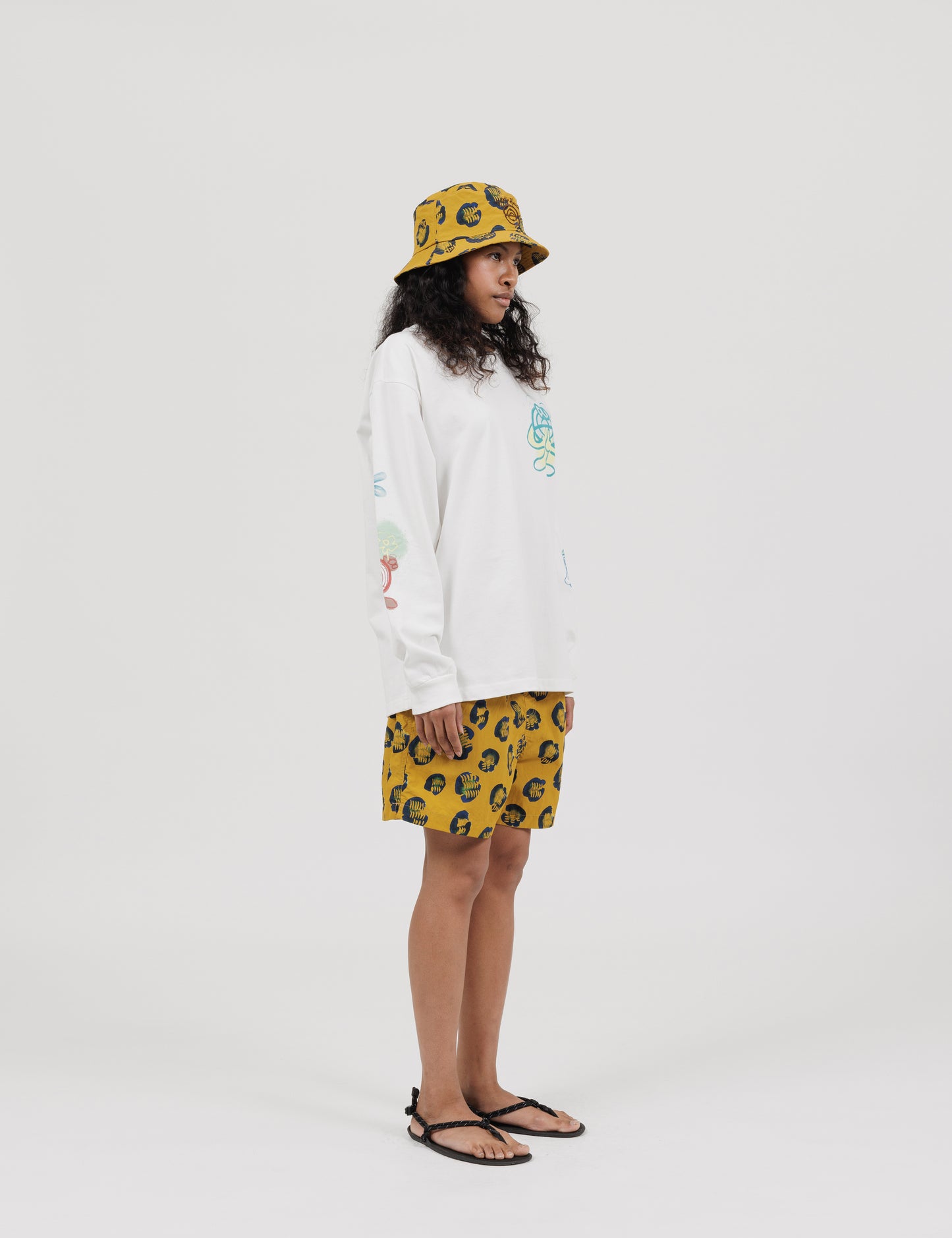 Printed Swim Shorts (Animal Mustard)