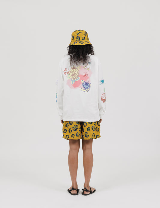 Printed Swim Shorts (Animal Mustard)