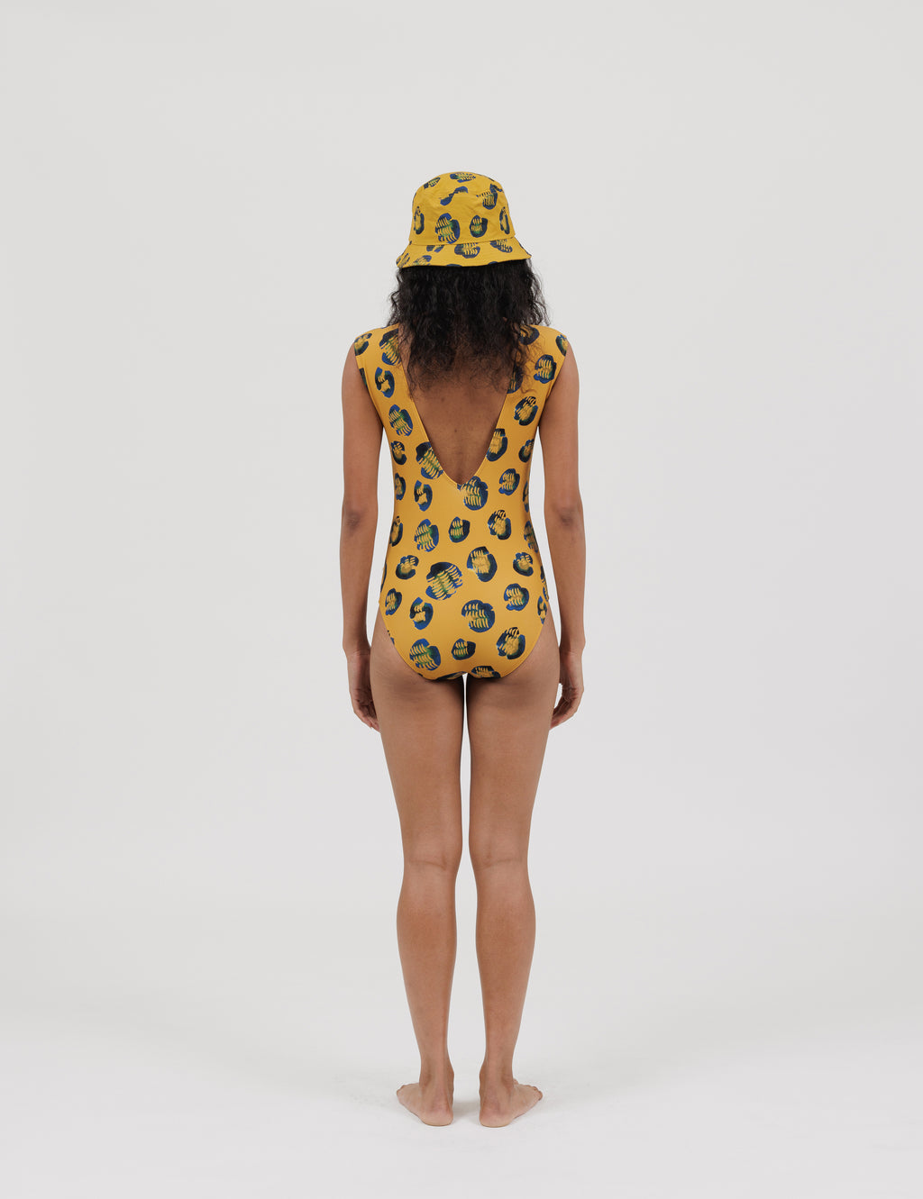 Printed Swimsuit (Animal Mustard)