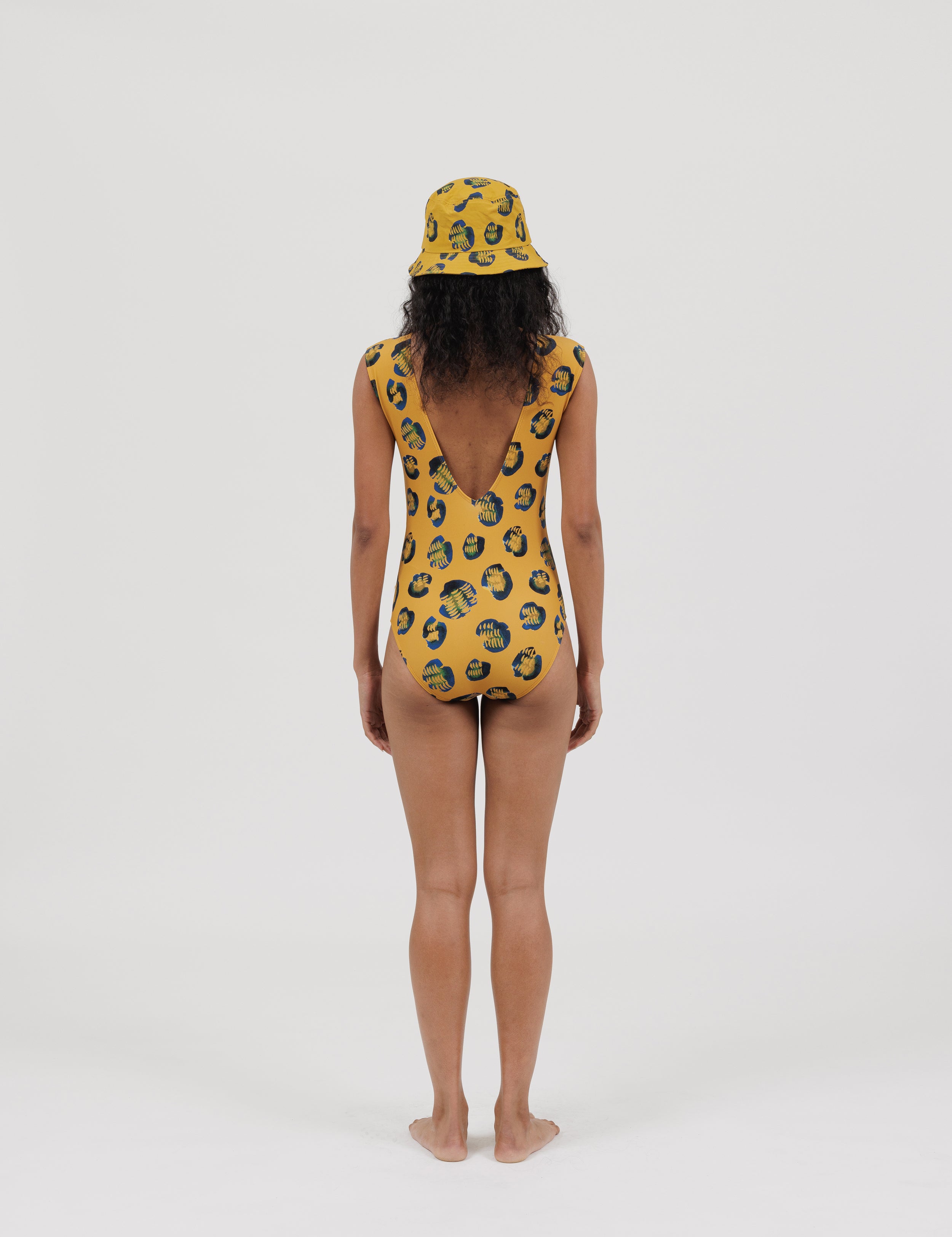 Printed Swimsuit (Animal Mustard)