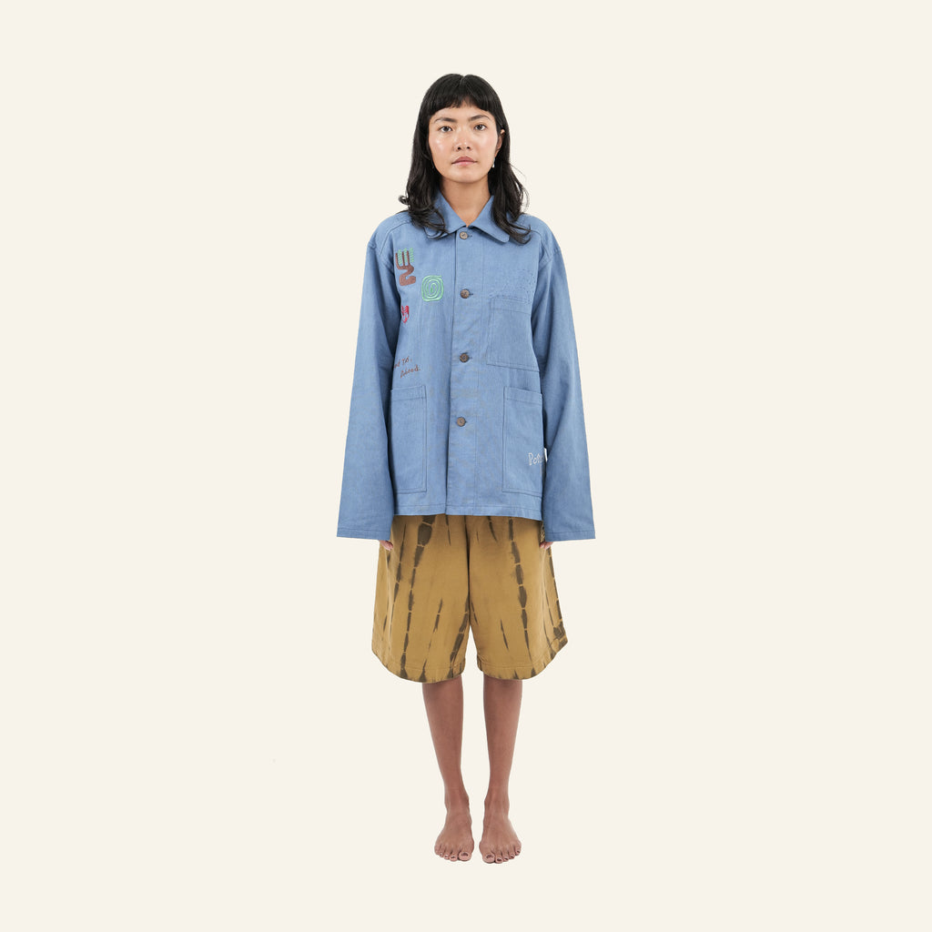 Natural Dyed Work Jacket (Indigo)