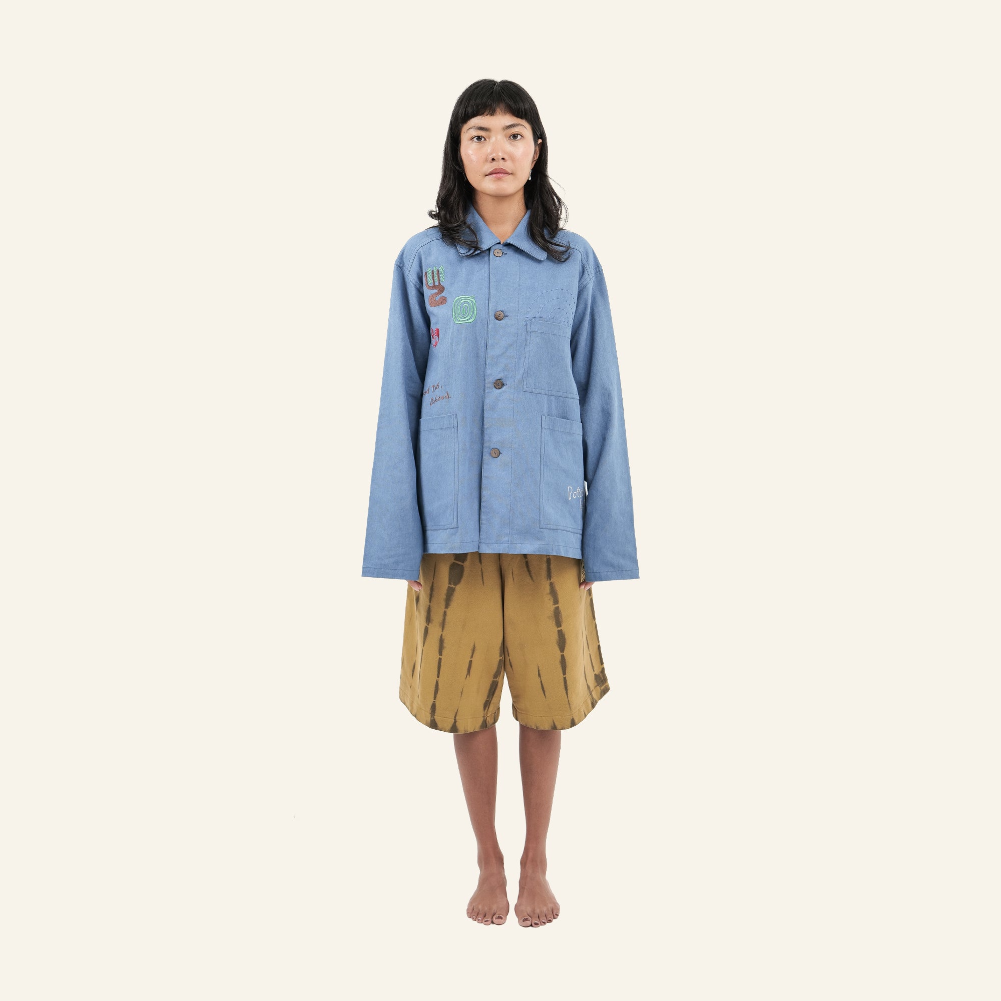 Natural Dyed Work Jacket (Indigo)