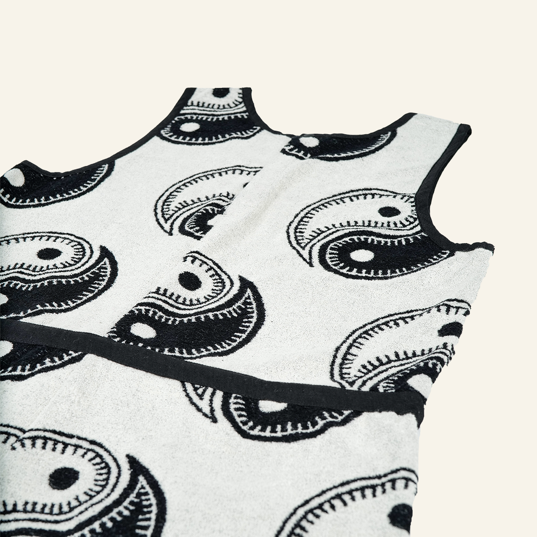 Yin Yang Beach Pile Coveralls (Black)