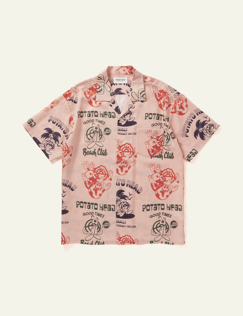 Bli Made Short Sleeve Shirt (Salmon Pink)