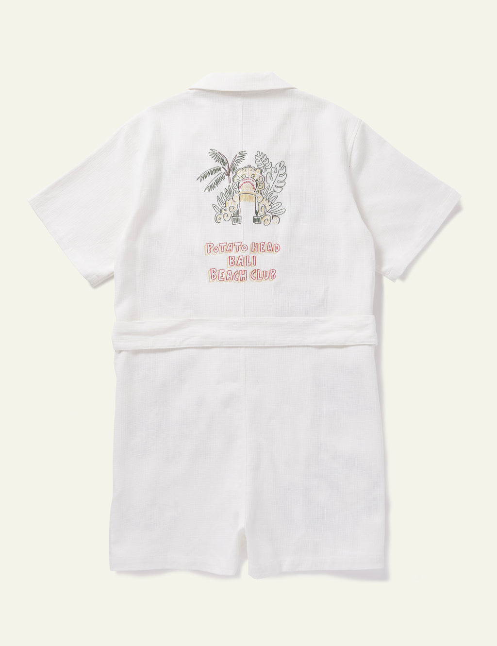 Bali's Landscape Women's Playsuit (White)