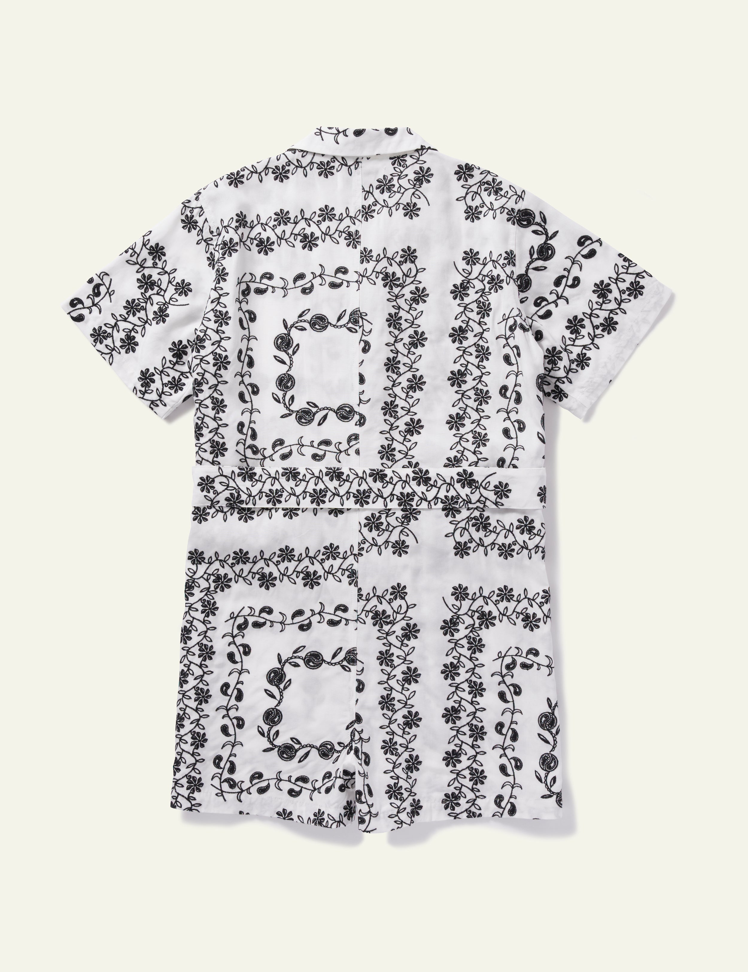 Yin Yang Paisley Women's Playsuit (White)