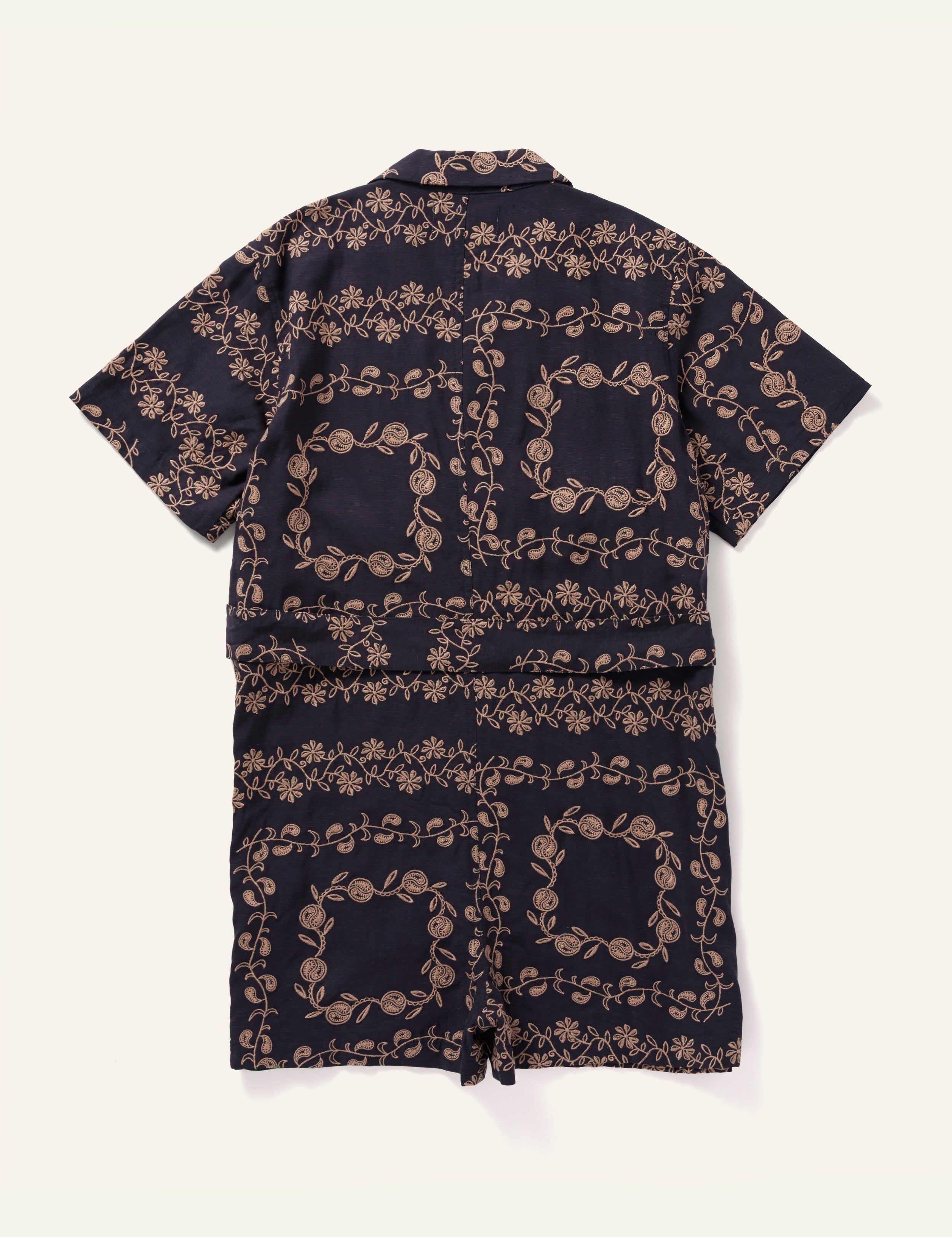 Yin Yang Paisley Women's Playsuit (Navy)