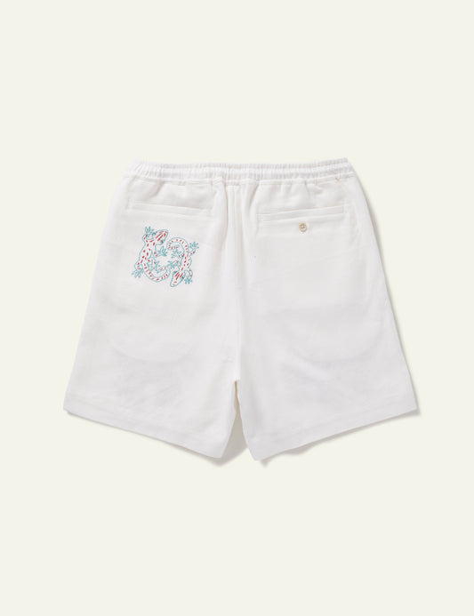 Bali's Landscape Shorts (White)