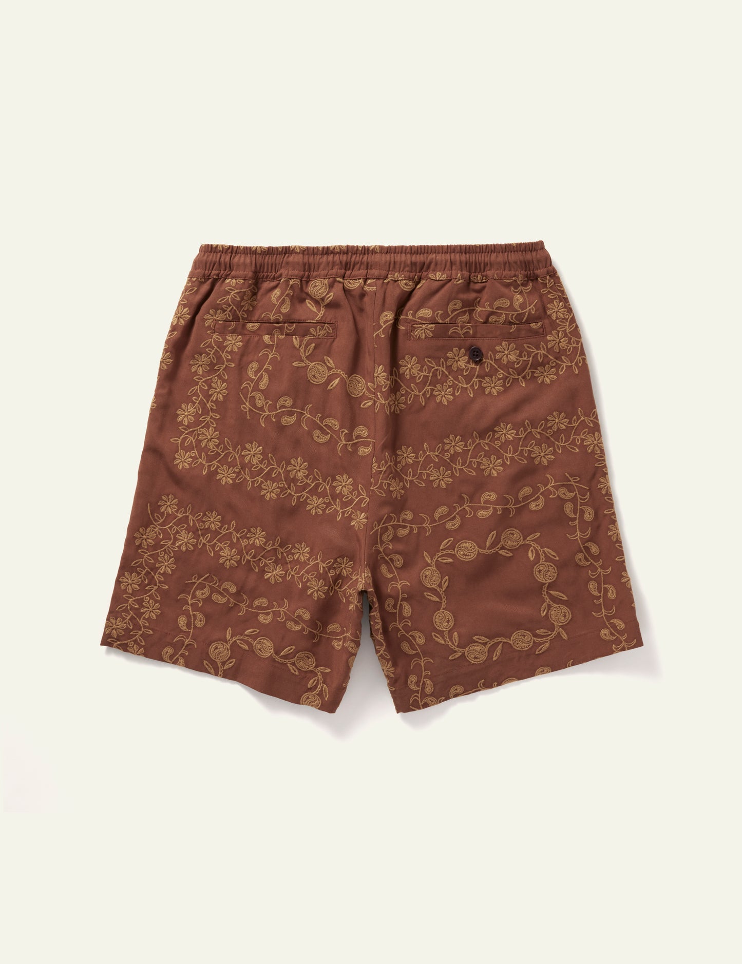 Yin Yang Paisley Shorts (Brown)