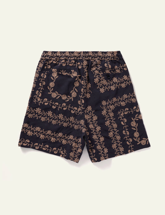 Yin Yang Paisley Shorts (Navy)