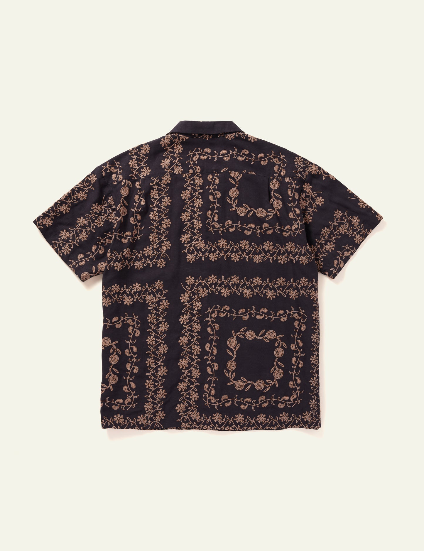 Yin Yang Paisley Short Sleeve Shirt (Navy)