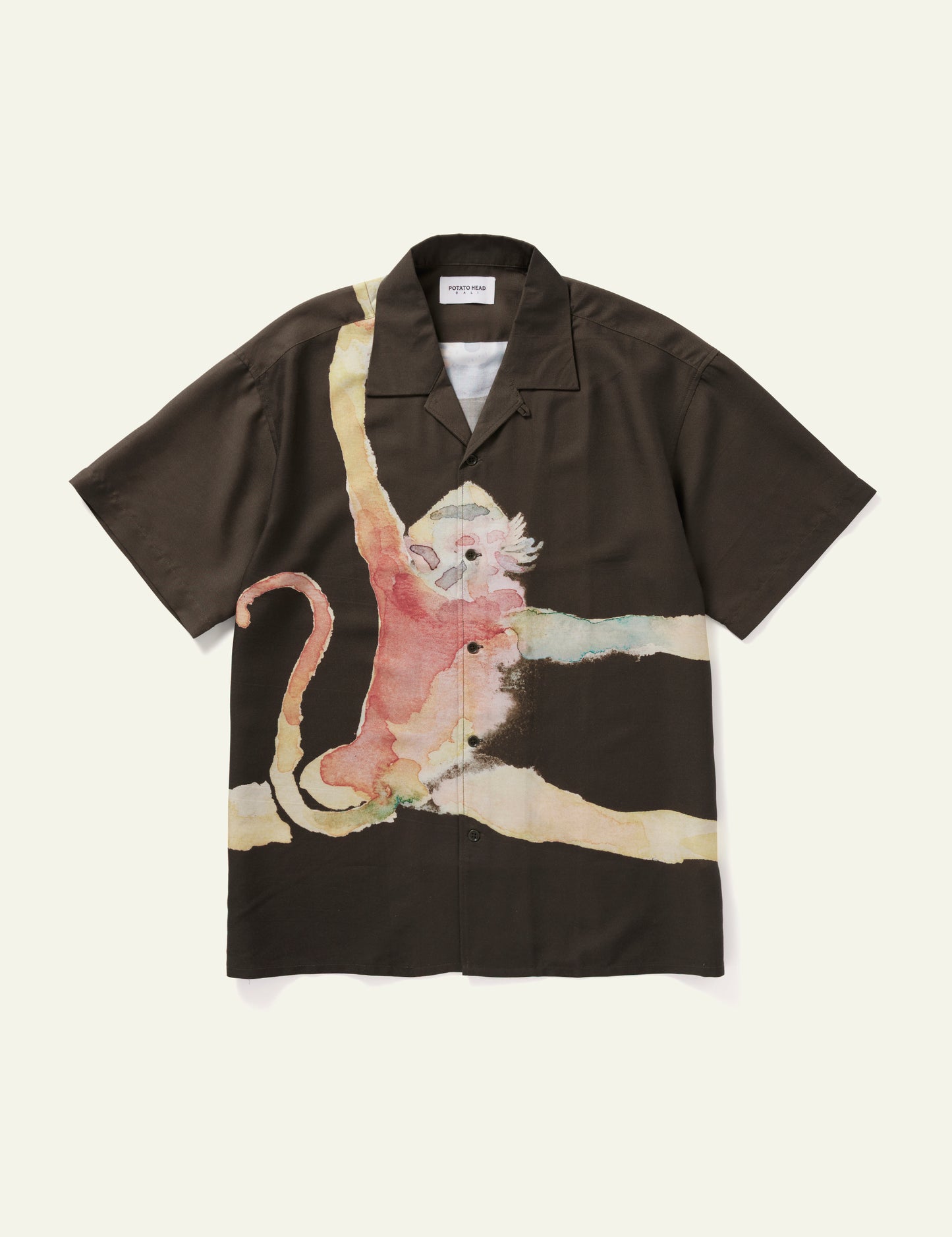 Bali's Monkey Short Sleeve Shirt (Olive)