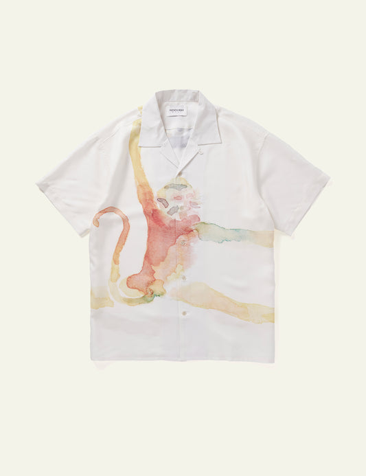 Bali's Monkey Short Sleeve Shirt (Off-White)