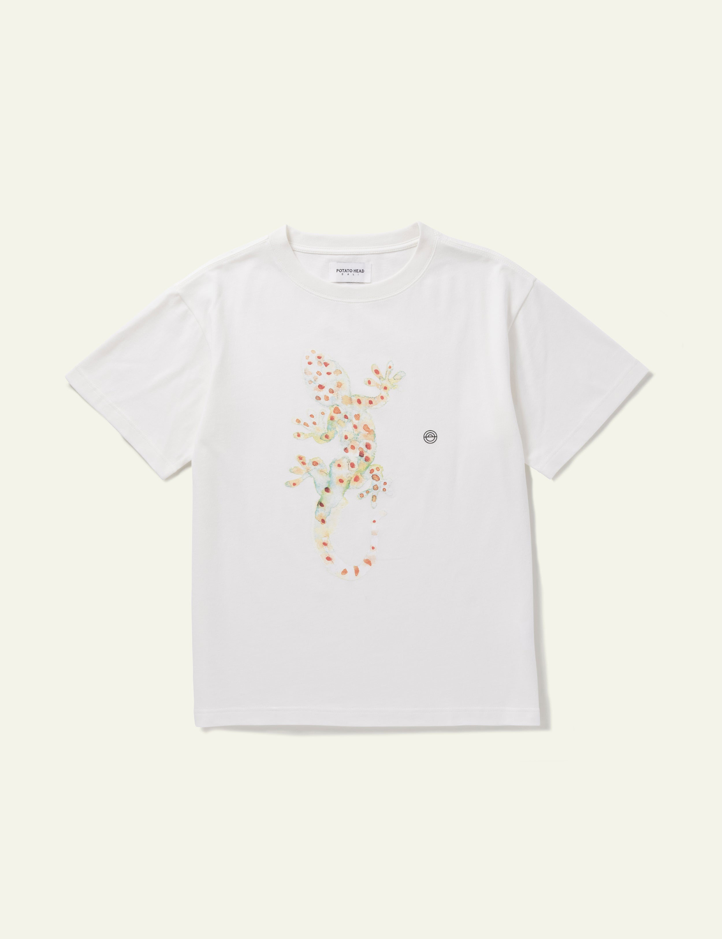 Gecko Short Sleeve Printed T-Shirt (White)