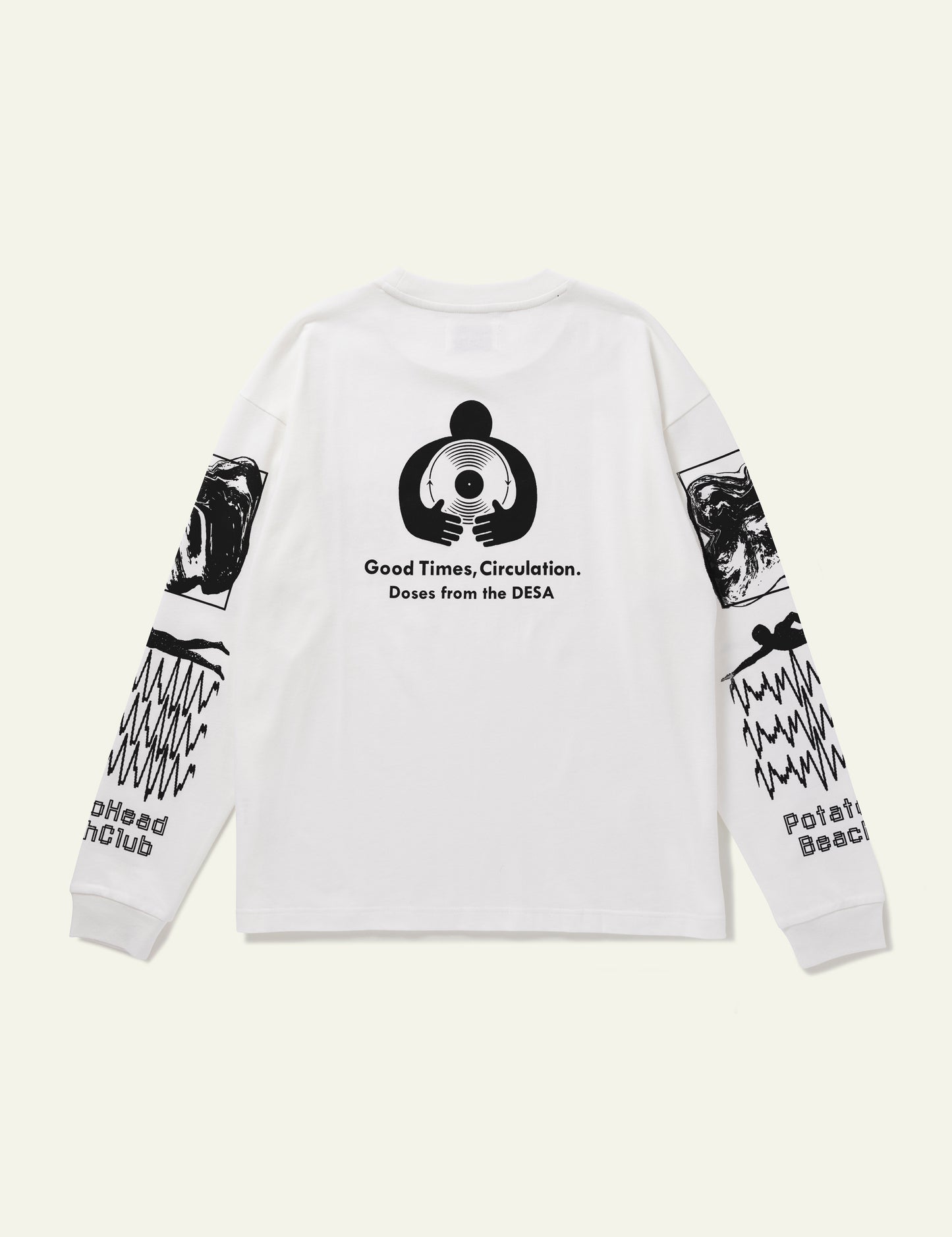 Potato Head Long Sleeve Printed T-Shirt (White)