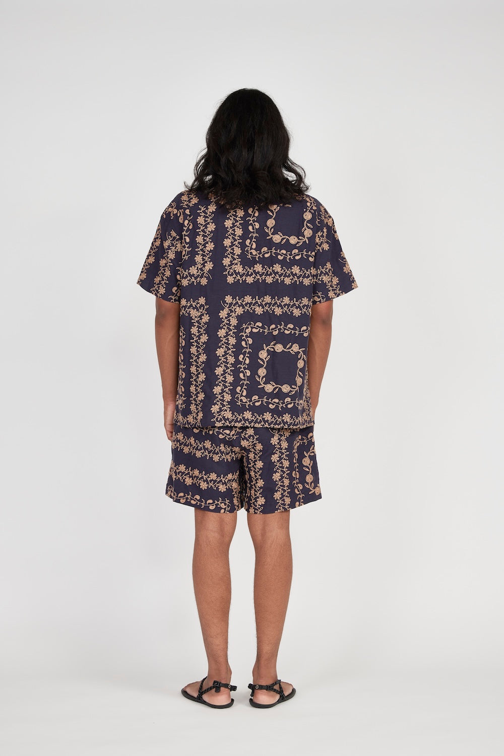 Yin Yang Paisley Shorts (Navy)