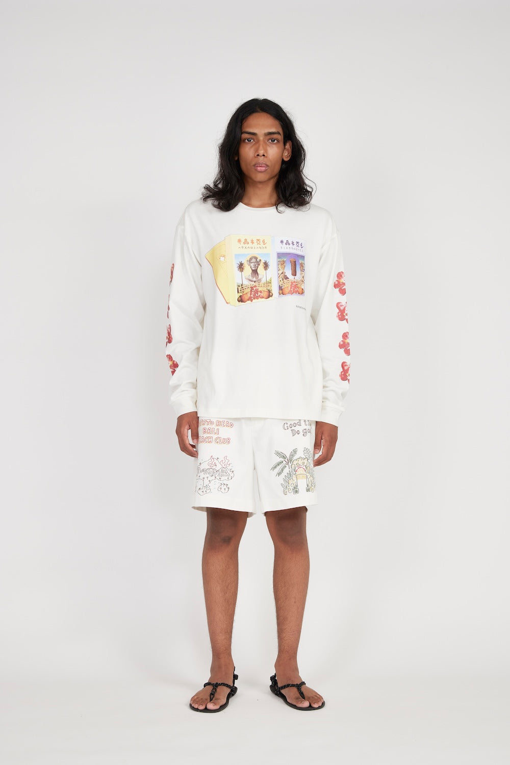 Bali's Landscape Shorts (White)