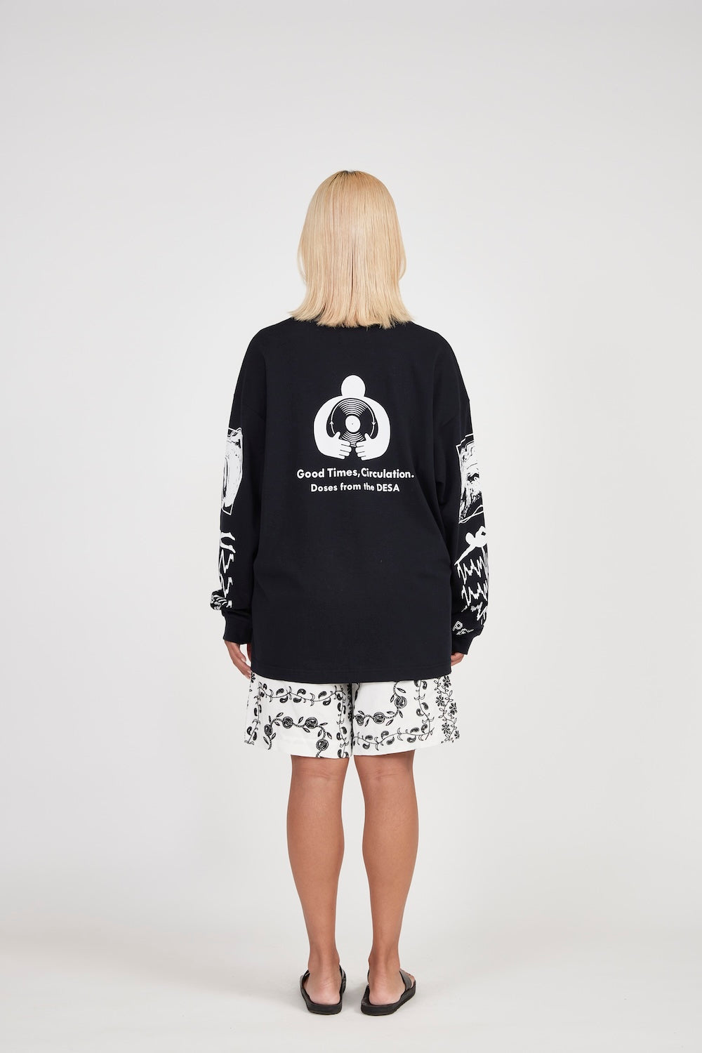 Potato Head Long Sleeve Printed T-Shirt (Black)