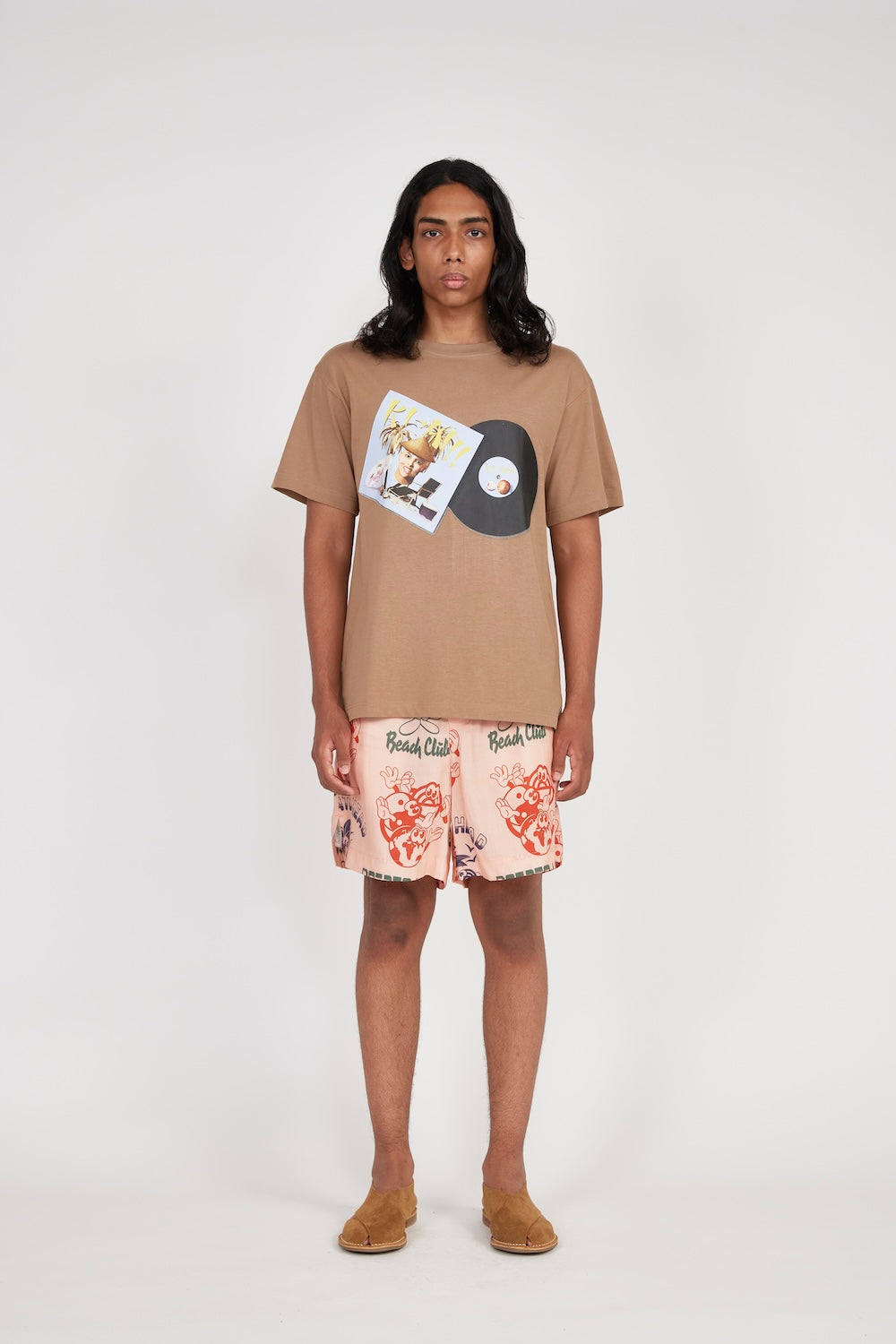 Ki-Ai Short Sleeve Printed T-Shirt (Brown)