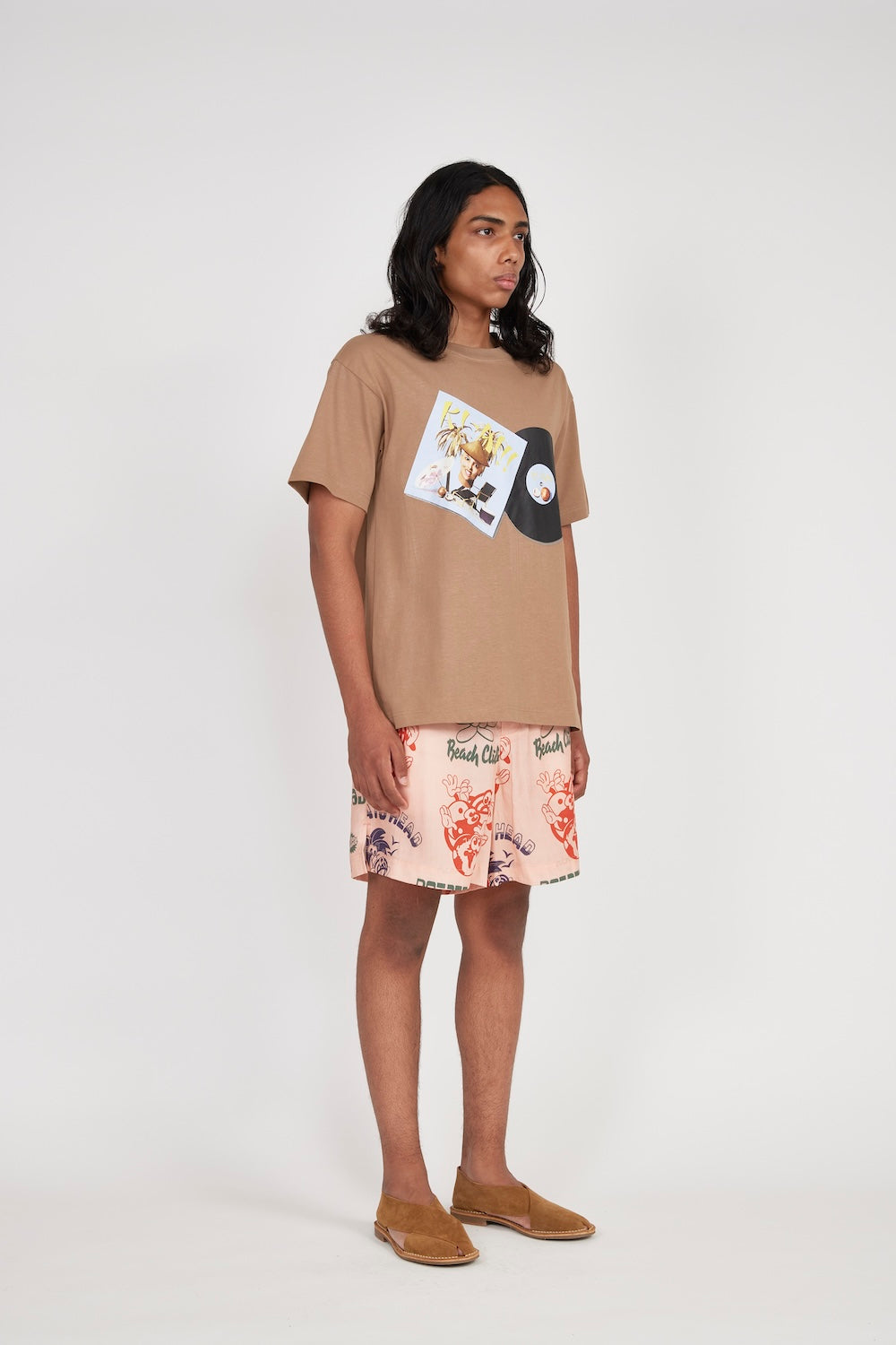 Ki-Ai Short Sleeve Printed T-Shirt (Brown)