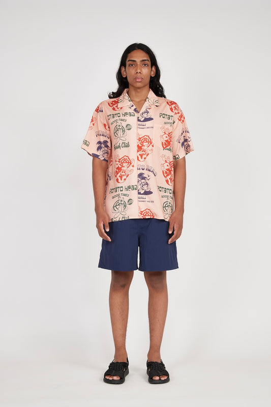 Bli Made Short Sleeve Shirt (Salmon Pink)