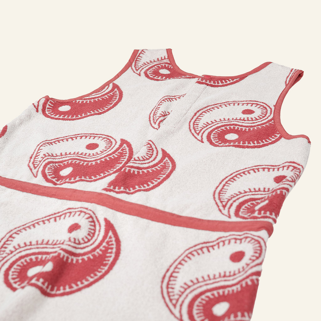 Yin Yang Beach Pile Coveralls (Red)