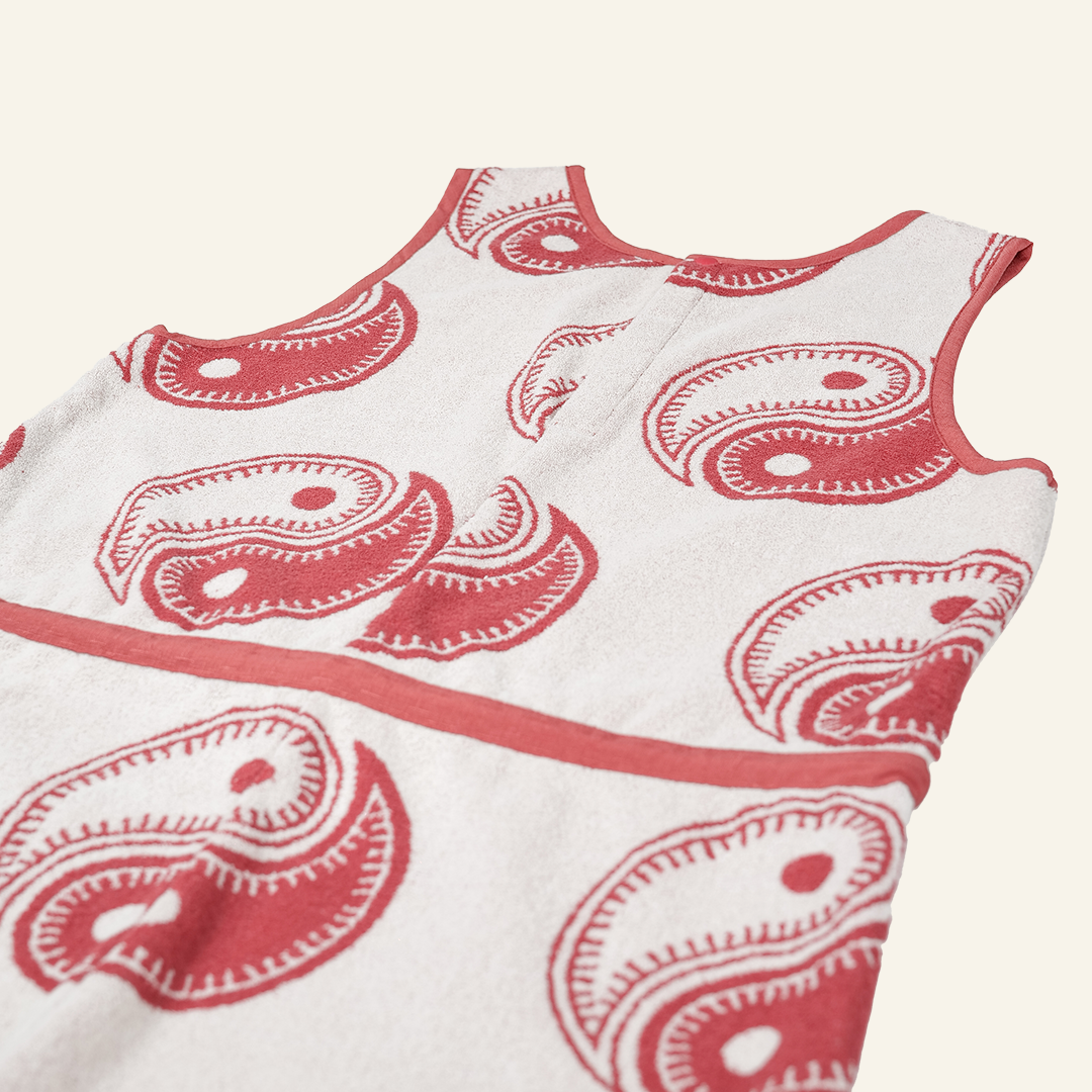 Yin Yang Beach Pile Coveralls (Red)