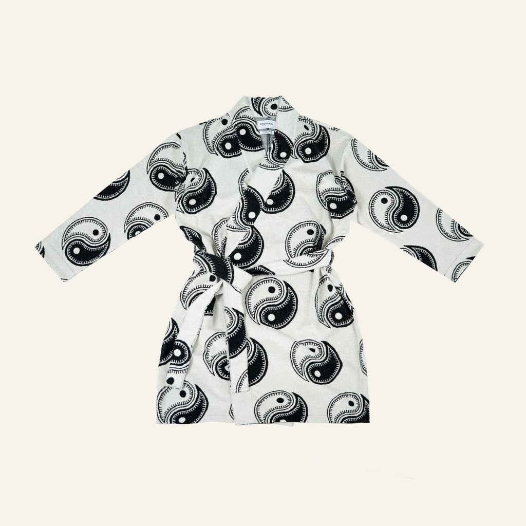 Yin Yang Beach Pile Gown (Black)
