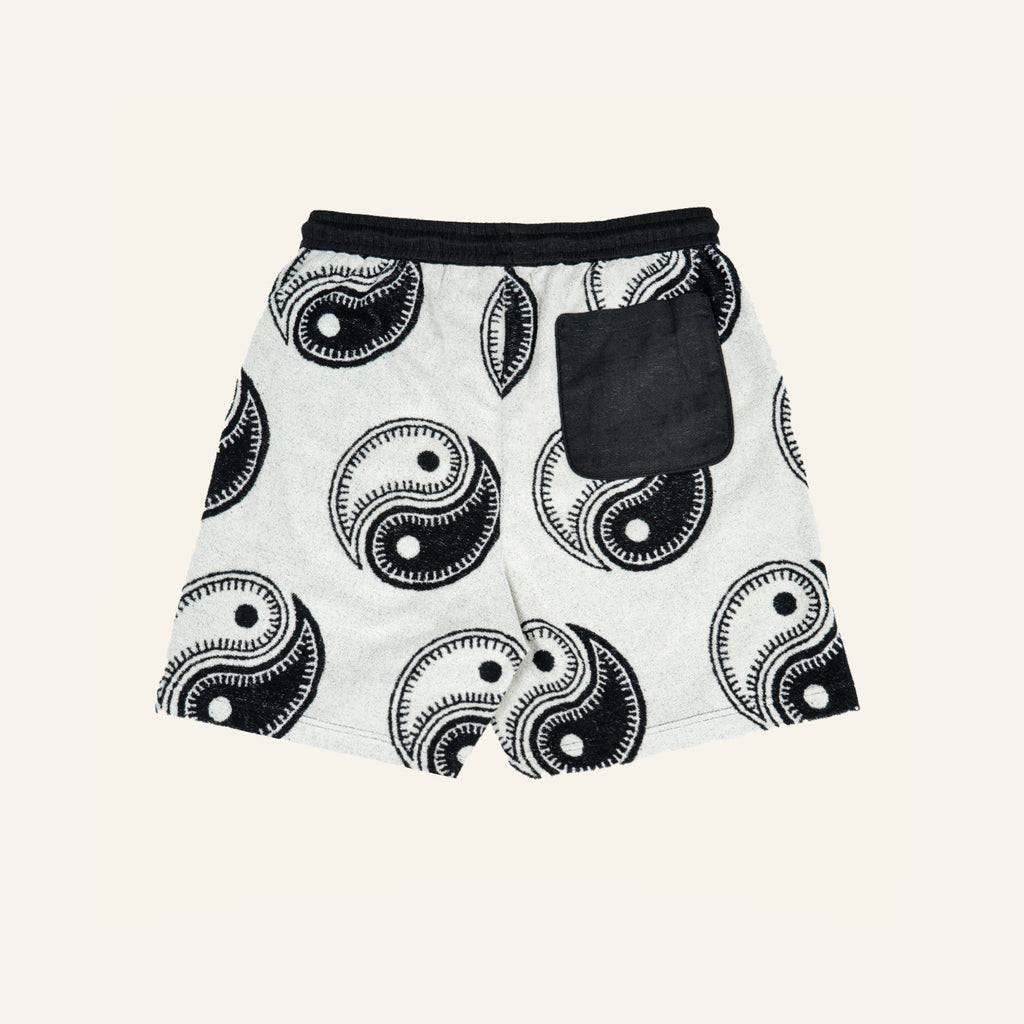 Yin Yang Beach Pile Short (Black)