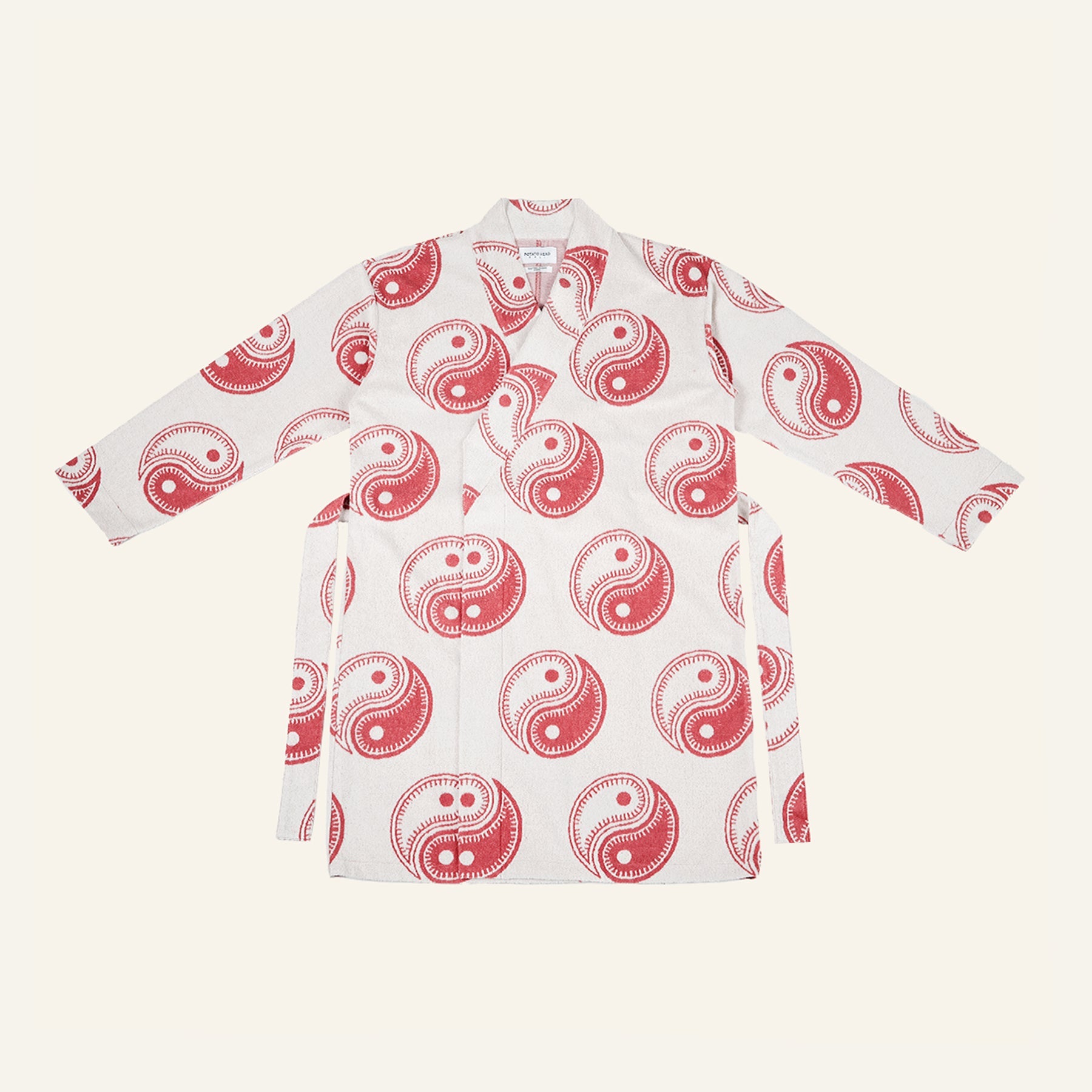 Yin Yang Beach Pile Gown (Red)