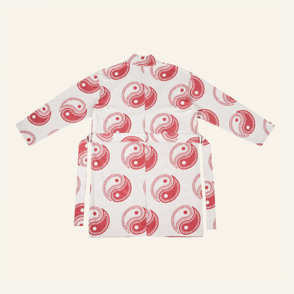 Yin Yang Beach Pile Gown (Red)