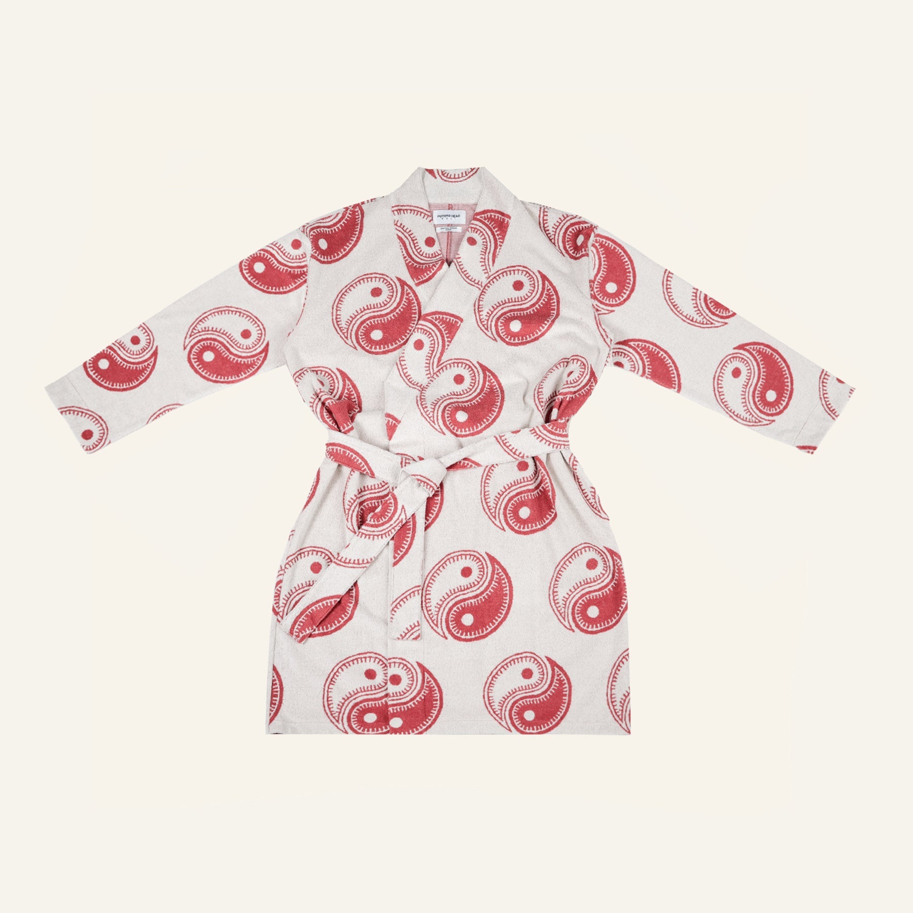 Yin Yang Beach Pile Gown (Red)