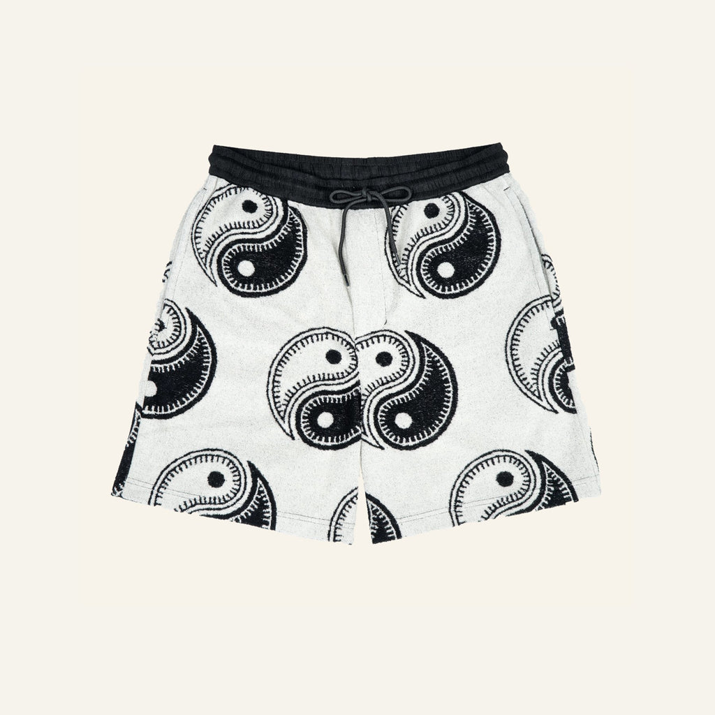 Yin Yang Beach Pile Short (Black)