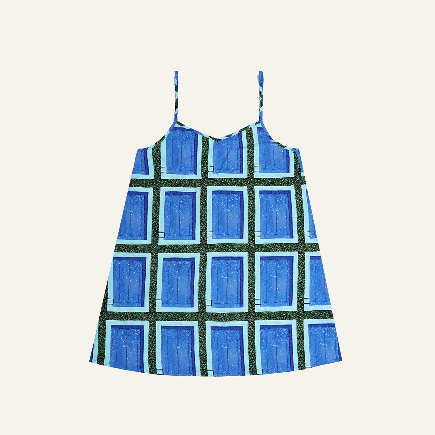 City Pop Slip Dress (Blue)