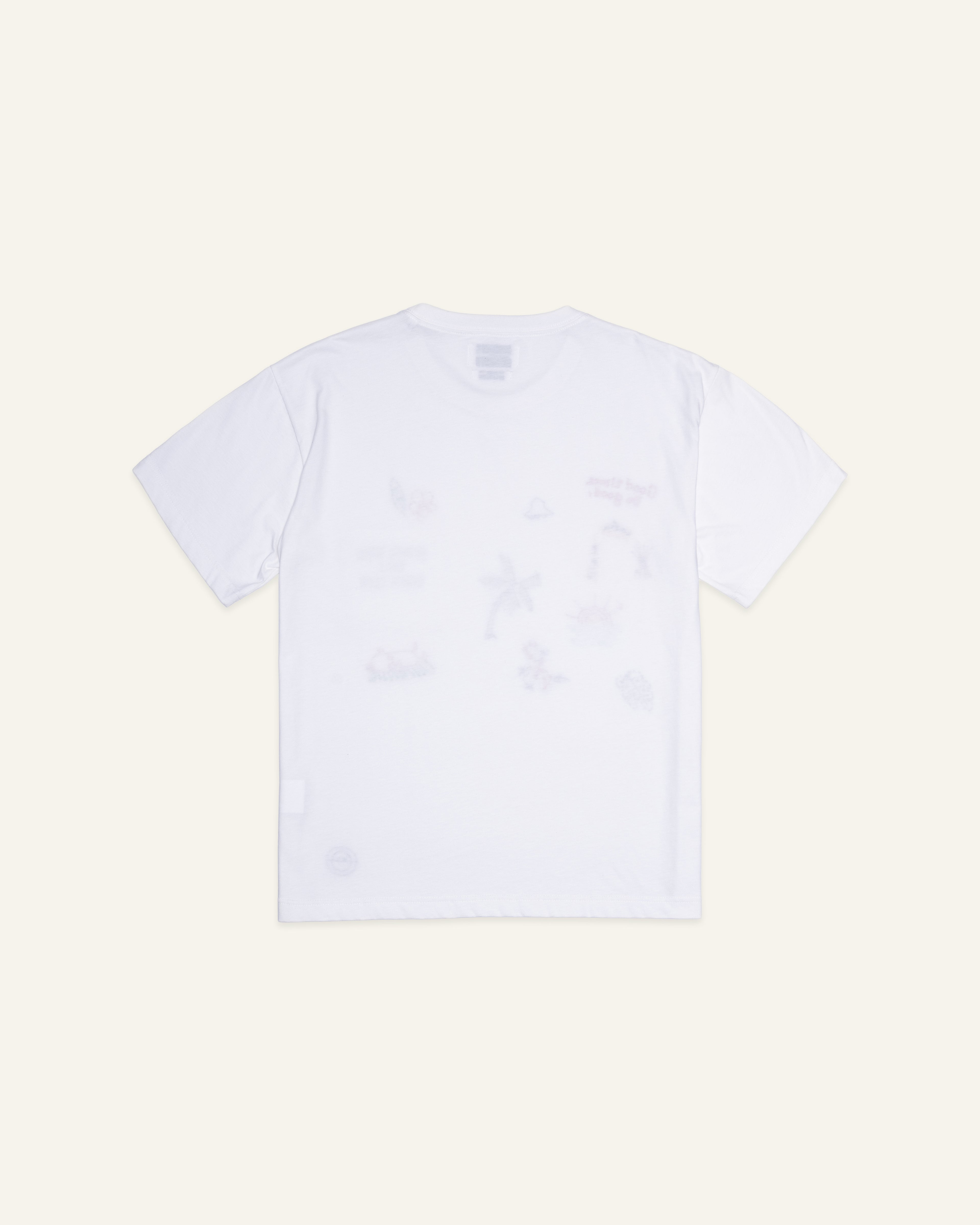 Bali's Embroidery Pocket T-Shirt Off White